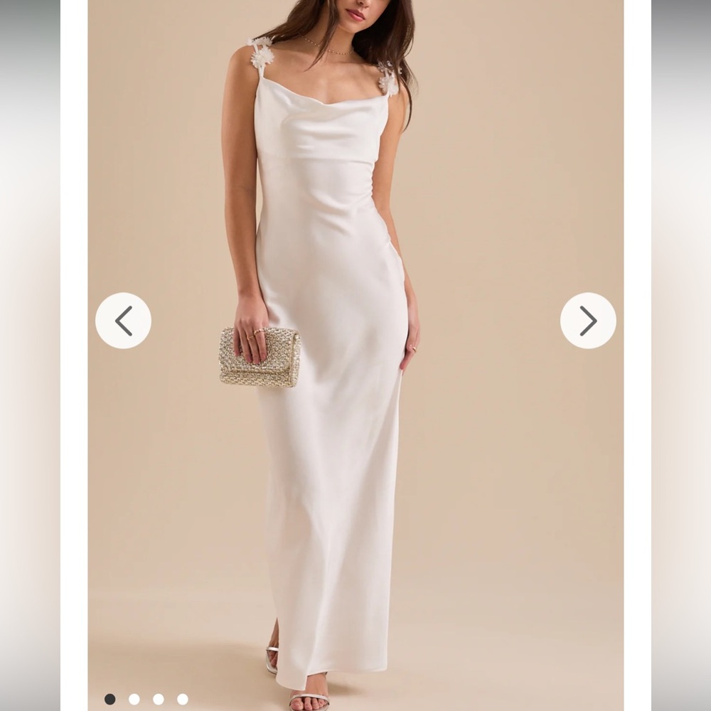 Altar'd State White Sheath Maxi Dress for Wedding Guest